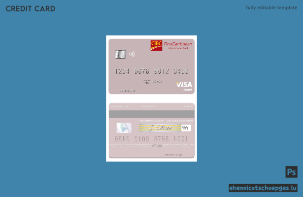 Vorschau einer Visa-Debitkarte der FirstCaribbean International Bank aus St. Vincent und den Grenadinen
